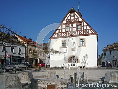 Old town hall - Pegnitz (Germany, Bavaria) Editorial Stock Photo