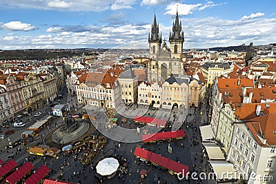 Old Town Hall (Staromestske namesti) in Prague, the capital of the Czech Republic Editorial Stock Photo