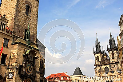 Old Town Hall Tower, Prague Stock Photo