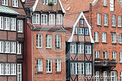 Old town in Hamburg Stock Photo