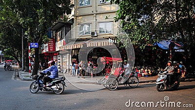 Old Town in Hanoi, Vietnam Editorial Stock Photo