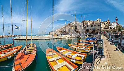 Old town and harbour Jaffa Stock Photo