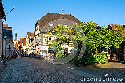 Old Town of Lohr am Main, Bavaria, Germany Editorial Stock Photo