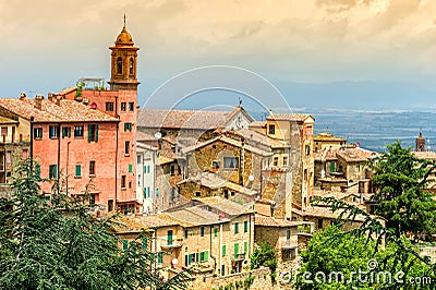 Old town Montepulciano Stock Photo