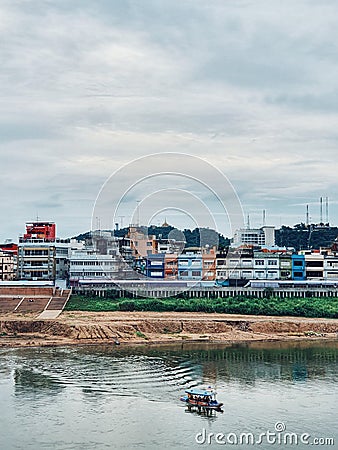 The old town of Nakhonsawan, old district at the front of Chao Phraya river, Nakhonsawan, Thailand Stock Photo