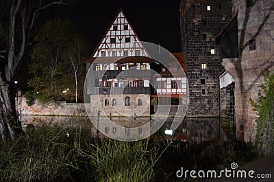 Old Town Nuremberg Half-timbered house Stock Photo