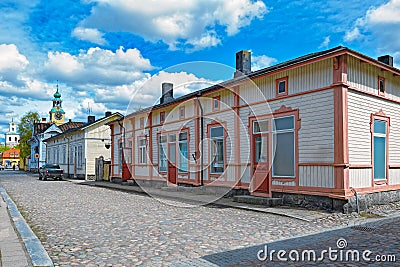 Old Town of Rauma, Finland Stock Photo