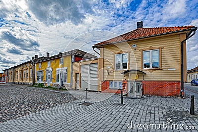 Old Town of Rauma, Finland Stock Photo