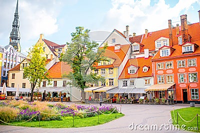 Old town in Riga Editorial Stock Photo