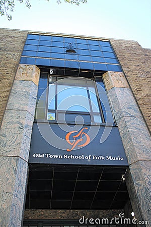 Old Town School of Folk Music, Older Site, Lincoln Square, Chicago, Illinois, USA Editorial Stock Photo