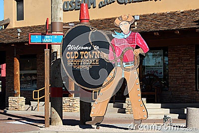 Old Town Scottsdale, Arizona Editorial Stock Photo