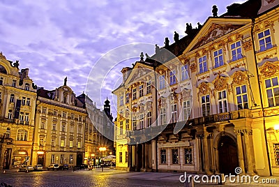 Old Town Square- Prague Stock Photo