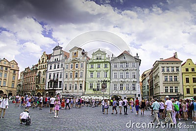 Old Town Square in Prague, Czech Republic Editorial Stock Photo