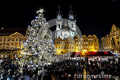 Old Town Square in Prague Editorial Stock Photo