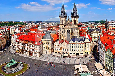 Old Town Square view, Prague Stock Photo