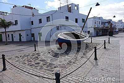 Old town street art Corralejo Fuerteventura canary islands Spain Editorial Stock Photo