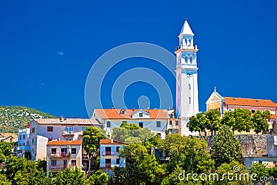 Old town tower and architecture of Novi Vinodolski Stock Photo