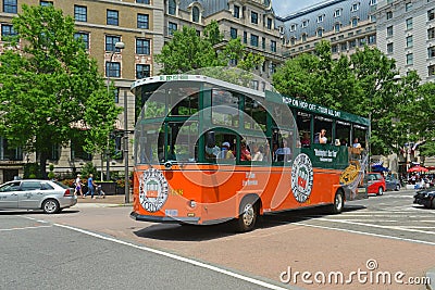 Old Town Trolley Tours bus, Washington DC, USA Editorial Stock Photo