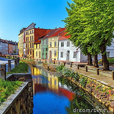 Old Town of Wismar, Germany Stock Photo