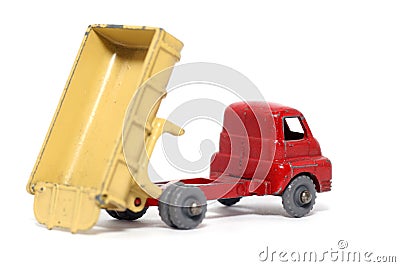 Old toy car Bedford 7Ton Tipper #3 Stock Photo