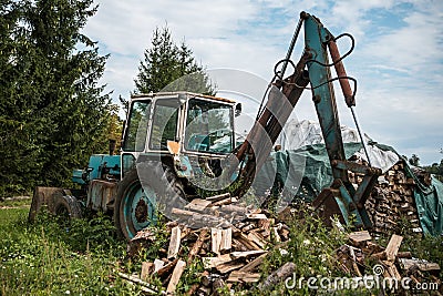 Old tractor Stock Photo