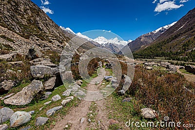 Old trade route to Tibet from Sangla Valley. Himachal Pradesh, India Stock Photo