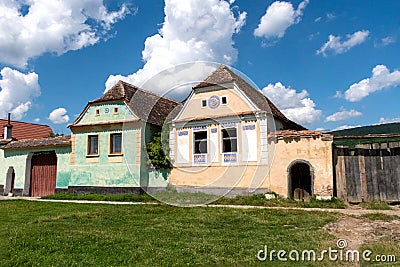 Old traditional transylvanian saxon houses Stock Photo