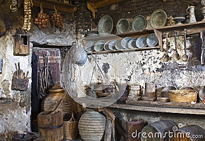 Old traditional kitchen Stock Photo