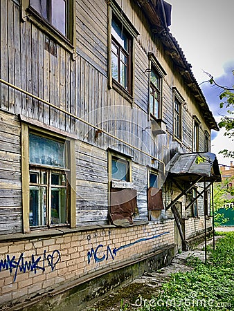 Old Traditional Residential House Editorial Stock Photo