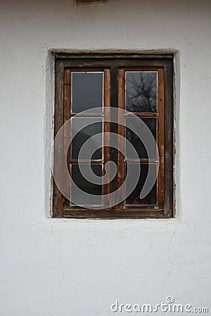 Old traditional village window Stock Photo