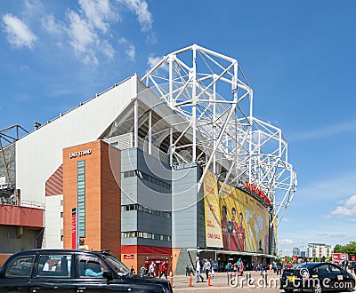 Old Trafford football Stadium, home to Manchester United football club Editorial Stock Photo