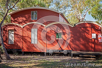 Old Train Carriages Form Part Of An Outback Restaurant Editorial Stock Photo