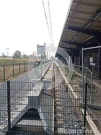 Old train station of Hoek van Holland Haven is rebuild for the new metro line named Hoekse LIjn in Rotterdam.. Editorial Stock Photo