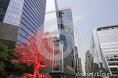 Old Tree Sculpture, High Line, New York City 2 Editorial Stock Photo