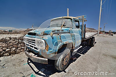 Old truck. Colchani. PotosÃ­ Department. Bolivia Editorial Stock Photo