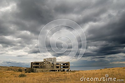 Old tumbledown building Stock Photo