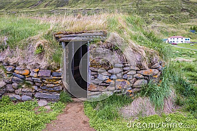 Old turf shed for sheeps Editorial Stock Photo