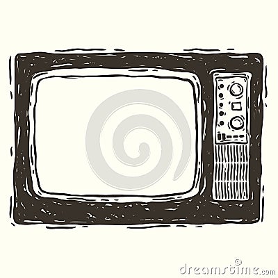 Old TV Vector Illustration