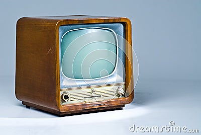 Old TV set Stock Photo