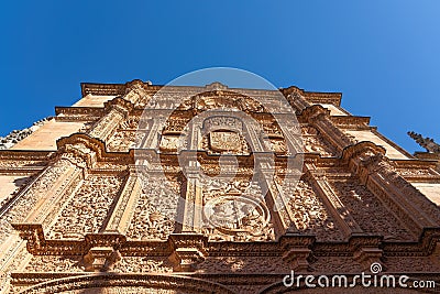 Old University of Salamanca Building Plateresque Facade - Salamanca, Spain Editorial Stock Photo