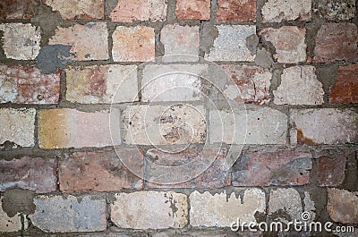Old unplastered brick wall Stock Photo