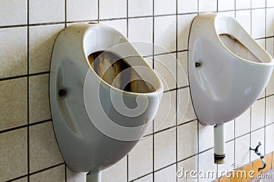 Old urinal toilet Stock Photo