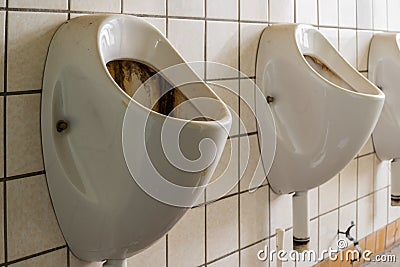 Old urinal toilet wc Stock Photo