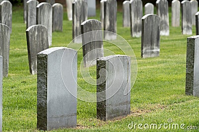 Old usa cemetery grave yard Stock Photo