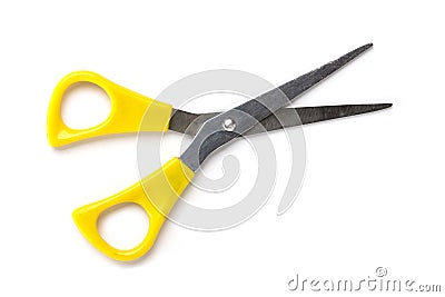 Old used children scissors Stock Photo