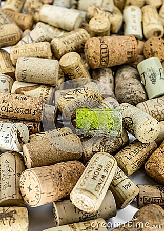 Old Used corks plugs Editorial Stock Photo