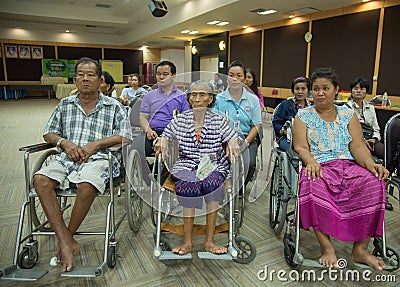 Old Used wheelchair for life, new dreams. Editorial Stock Photo