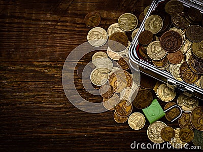 Old USSR Soviet coins collection Stock Photo