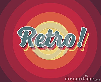 Old vector retro vintage label heading Vector Illustration