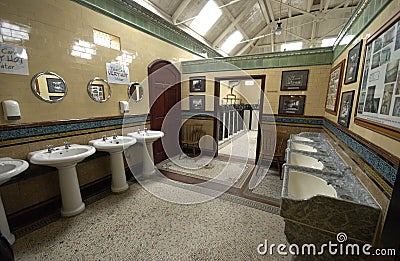 Old Victorian pottery toilets Rothesay pier Scotland Editorial Stock Photo